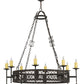 Meyda Lighting Toscano 50" 8-Light Coffee Bean Chandelier With Ivory Faux Candlelight