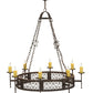 Meyda Lighting Toscano 50" 8-Light Coffee Bean Chandelier With Ivory Faux Candlelight