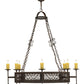 Meyda Lighting Toscano 50" 8-Light Coffee Bean Chandelier With Ivory Faux Candlelight