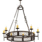 Meyda Lighting Toscano 50" 8-Light Coffee Bean Chandelier With Ivory Faux Candlelight