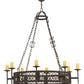 Meyda Lighting Toscano 50" 8-Light Coffee Bean Chandelier With Ivory Faux Candlelight