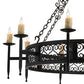 Meyda Lighting Toscano 60" 10-Light Black Chandelier With Ivory Faux Candlelight