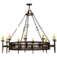 Meyda Lighting Toscano 60" 10-Light Mahogany Bronze Chandelier With Ivory Faux Candlelight