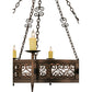 Meyda Lighting Toscano 60" 10-Light Mahogany Bronze Chandelier With Ivory Faux Candlelight