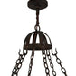 Meyda Lighting Toscano 72" 12-Light Classic Rust Chandelier With Ivory Faux Candlelight
