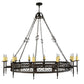 Meyda Lighting Toscano 72" 12-Light Classic Rust Chandelier With Ivory Faux Candlelight