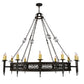 Meyda Lighting Toscano 72" 12-Light Classic Rust Chandelier With Ivory Faux Candlelight