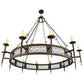 Meyda Lighting Toscano 72" 12-Light Classic Rust Chandelier With Ivory Faux Candlelight