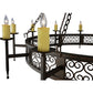 Meyda Lighting Toscano 72" 12-Light Classic Rust Chandelier With Ivory Faux Candlelight