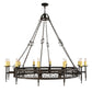 Meyda Lighting Toscano 72" 12-Light Classic Rust Chandelier With Ivory Faux Candlelight