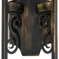 Meyda Lighting Toscano 9" 2-Light Antique Black Wall Sconce With Ivory Faux Candlelight