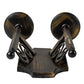 Meyda Lighting Toscano 9" 2-Light Antique Black Wall Sconce With Ivory Faux Candlelight