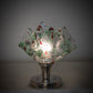 Meyda Lighting Tossed Salad 10" Polished Nickel Confetti Handkerchief Accent Table Lamp With Multi-Colored Shade Glass