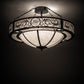 Meyda Lighting Toulouse 36" 13-Light Charcoal Gray Personalized Monogram Inverted Pendant Light With Whitestone Idalight Shade Glass