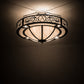 Meyda Lighting Toulouse 36" 13-Light Charcoal Grey Personalized Monogram Inverted Pendant Light With White Angelwing Idalight Shade Glass