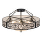 Meyda Lighting Toulouse 36" 13-Light Charcoal Grey Personalized Monogram Inverted Pendant Light With White Angelwing Idalight Shade Glass