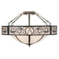 Meyda Lighting Toulouse 36" 13-Light Charcoal Grey Personalized Monogram Inverted Pendant Light With White Angelwing Idalight Shade Glass