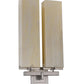 Meyda Lighting Touro 18" 2-Light Nickel Wall Sconce With Bleached Honey Onyx Shade Glass