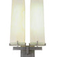 Meyda Lighting Touro 18" 2-Light Nickel Wall Sconce With Bleached Honey Onyx Shade Glass