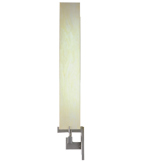 Meyda Lighting Touro 18" 2-Light Nickel Wall Sconce With Bleached Honey Onyx Shade Glass