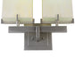 Meyda Lighting Touro 18" 2-Light Nickel Wall Sconce With Bleached Honey Onyx Shade Glass