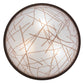 Meyda Lighting Tracery 22" 3-Light Mahogany Bronze Pendant Light With White Shade Glass