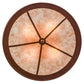 Meyda Lighting Trails End 22" 4-Light Rust Flush Mount Light With Silver Mica Shade Glass