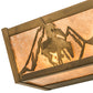 Meyda Lighting Trails End 24" 4-Light Antique Copper Vanity Light With Silver Mica Shade Glass