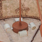 Meyda Lighting Trails End 24" 4-Light Red Rust Inverted Pendant Light With Silver Mica Shade Glass