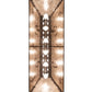 Meyda Lighting Trails End 48" 6-Light Cafe Noir Island Pendant Light With Silver Mica Shade Glass