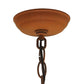 Meyda Lighting Trails End 7"Sq Rust Lantern Pendant Light With Silver Mica Shade Glass