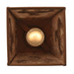 Meyda Lighting Trails End 7"Sq Rust Lantern Pendant Light With Silver Mica Shade Glass