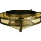 Meyda Lighting Train 16" 3-Light Antique Copper Flush Mount Light With Honey Onyx Acrylic Shade