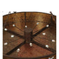 Meyda Lighting Train 72" 12-Light Cafe Noir Inverted Pendant Light With Amber Mica Shade Glass