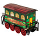 Meyda Lighting Train 8"H x 11"W 2-Light Black Carriage Lighted Sculpture Table Lamp With Multi-Colored Shade Glass