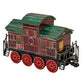 Meyda Lighting Train 9"H x 9"W 2-Light Black Carriage Lighted Sculpture Table Lamp With Multi-Colored Shade Glass