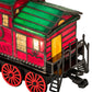 Meyda Lighting Train 9"H x 9"W 2-Light Black Carriage Lighted Sculpture Table Lamp With Multi-Colored Shade Glass