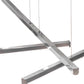 Meyda Lighting Trax 105" LED Britebond Chrome Cascading Pendant Light With White Statuario Idalight Shade