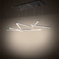 Meyda Lighting Trax 105" LED Britebond Chrome Cascading Pendant Light With White Statuario Idalight Shade