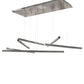 Meyda Lighting Trax 105" LED Britebond Chrome Cascading Pendant Light With White Statuario Idalight Shade