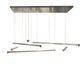 Meyda Lighting Trax 105" LED Britebond Chrome Cascading Pendant Light With White Statuario Idalight Shade