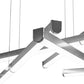 Meyda Lighting Trax 105" LED Britebond Chrome Cascading Pendant Light With White Statuario Idalight Shade