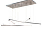 Meyda Lighting Trax 105" LED Britebond Chrome Cascading Pendant Light With White Statuario Idalight Shade