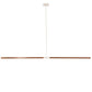 Meyda Lighting Trax 120" LED White & Faux Maplewood Island Pendant Light With White Statuario Idalight Shade