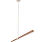 Meyda Lighting Trax 120" LED White & Faux Maplewood Island Pendant Light With White Statuario Idalight Shade