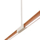 Meyda Lighting Trax 120" LED White & Faux Maplewood Island Pendant Light With White Statuario Idalight Shade