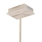 Meyda Lighting Trax 120" LED White & Faux Maplewood Island Pendant Light With White Statuario Idalight Shade