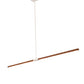 Meyda Lighting Trax 120" LED White & Faux Maplewood Island Pendant Light With White Statuario Idalight Shade