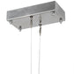 Meyda Lighting Trax 144" LED Extreme Chrome Island Pendant Light With White Statuario Idalight Shade
