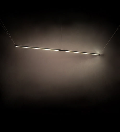 Meyda Lighting Trax 144" LED Extreme Chrome Island Pendant Light With White Statuario Idalight Shade
